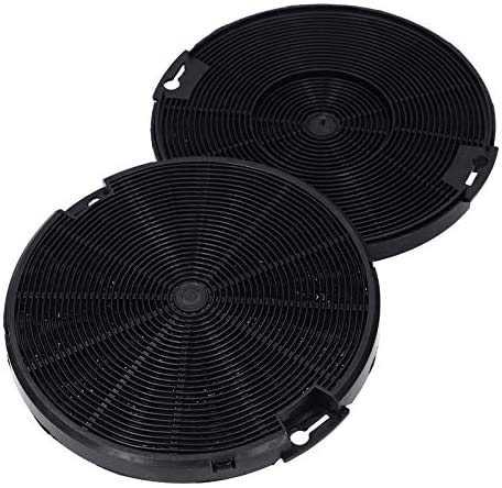 GDE - Lot de 2 filtres à charbon actif rond compatible AEG, Electrolux, Arthur Martin, Elica, Whirlpool 4055093712 EFF75 pour hotte.