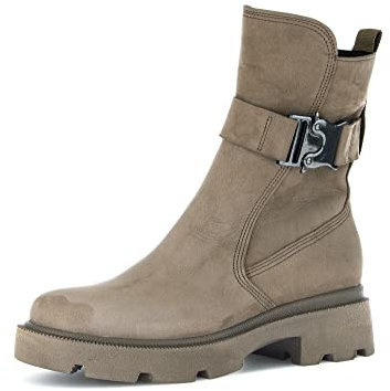 Gabor Damen Combat Boots, Frauen Stiefeletten,Wechselfußbett,Moderate Mehrweite (G),schnürstiefel,Winterschuhe,Fango (Flausch),40.5 EU / 7 UK