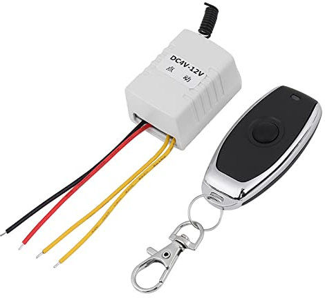 NDNCZDHC Mini-Relais-Funkschalter DC 4 V 5 V 6 V 7,4 V 9 V 12 V Funkrelais-Fernbedienung Ein Schlüsselschalter-Empfänger-Sender Für Computer-Auto-Türfenster-Hebegeräte