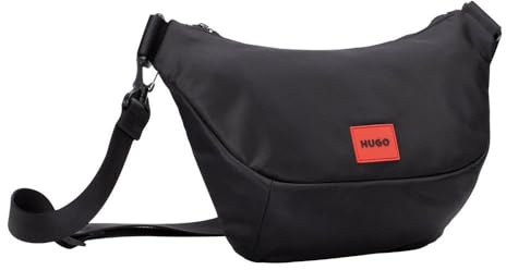 HUGO Herren Ethon 2.0n_hobo Reporter_With_Zip, Schwarz, Einheitsgröße EU