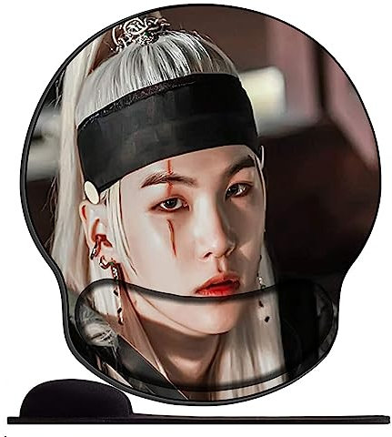 OFFSUM Mauspad Gelkissen mit Handauflage Boy BTS Sty3 Ergonomisches Handgelenkauflage Gelkissen Mausunterlage für Computer und Laptop Reduziert die Handgelenkbelastung