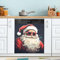 Weihnachtsmann schwarz weiß rot orange Sonnenbrille (2) Geschirrspüler Türabdeckungen sauber schmutzig Geschirrspüler Türabdeckung Kühlschrank Dekor 58,9 x 66 cm