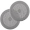 WLLHYF Captador de pelo, paquete de 2 cubiertas redondas de silicona para desagüe de ducha, tapón de pelo con ventosas, protector de bañera para baño, bañera, cocina, color gris