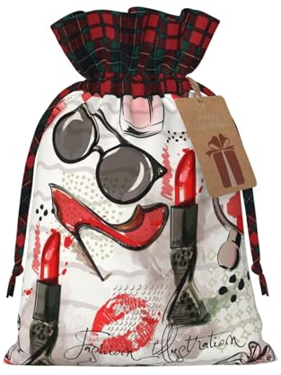 Kosmetiktasche, Parfüm, Kunst, farblich passende Leinen-Geschenktüte, einzigartiges Design, weich und langlebig