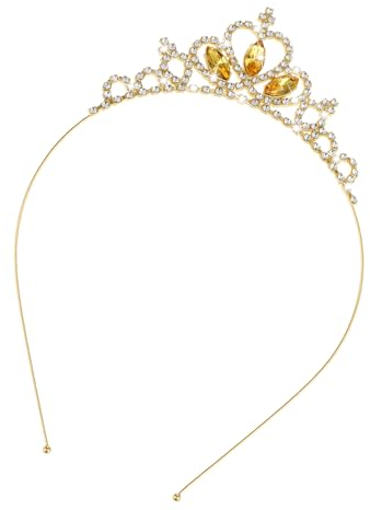 Sibba Prinzessin Tiara Krone Kopfschmuck Haarreifen Tiara Edelsteine Strass Tiara Kopf Krone Stirnband für Mädchen Hochzeit Abschlussball Party Kostüm Weihnachtsgeschenke