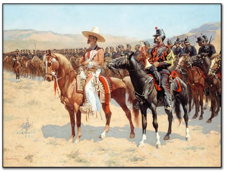 Frederic Remington Leinwandbild, mexikanischer Major (Wilder Westen oder Truppe), Poster, Cowboy, Wilder Westen, Poster, Meistermaldruck, geeignet für Wohnzimmer, Büro, Bauernhof, Wanddekoration,