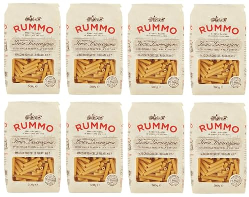 8er-Pack Rummo Pasta Maccheroncelli N°7,Italienische Nudeln aus Hartweizengrieß,Italienische Pasta 500g
