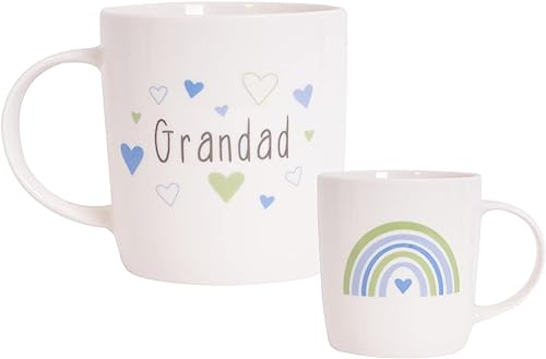 OM Print Hub Grandad Coffee Tea Mug Gift from Grandchildren, Grandson, Granddaughter, Birthday Gift, Christmas, Father’s Day New Bone China 12oz (Grandad)