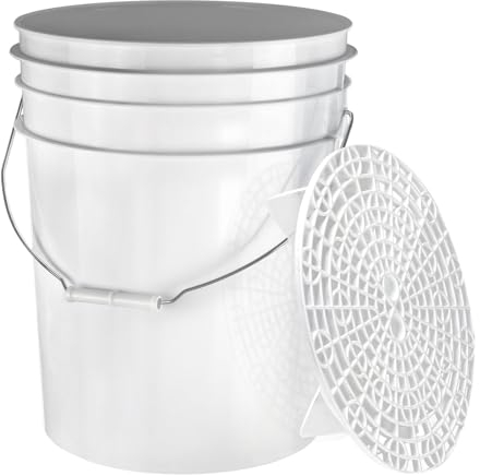 BenBow - Wascheimer 20 Liter mit Schmutzsieb - weiß - ideal für Auto Handwäsche - langlebig und vielseitig einsetzbar - Waschanlage - perfekt zum Sauberhalten - Autowäsche von Hand