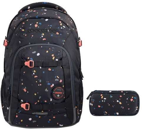 coocazoo JOKER Schulrucksack-Set 2tlg inkl. Schlamperbox (Sprinkled Candy)
