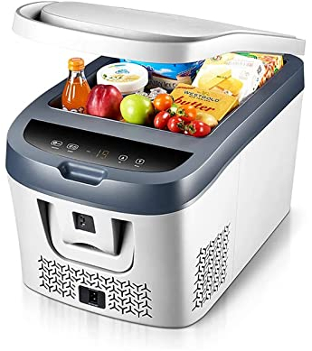 Suuim Mini Frigorifero da 25 Litri, Frigorifero con congelatore a compressore Portatile, Mini frigo Piccolo Frigorifero Elettrico per Viaggi all'aperto