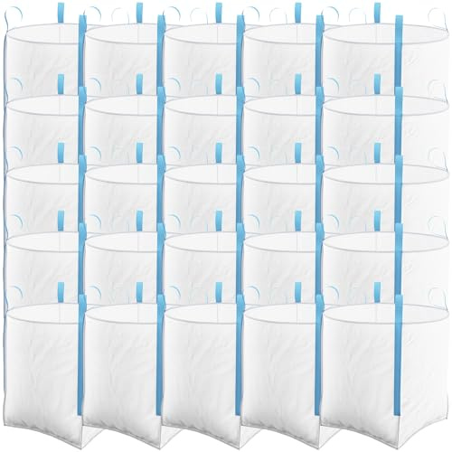 25 Pack FIBC 1 Tonne Builders Bulk Bag 85cm x 85cm x 85cm - Garden Building Waste Jumbo Ton Heavy Duty White Sack 25 Pcs
