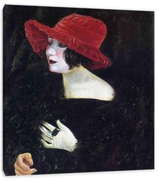 LZ6J8C9 Otto Dix Kunstdruck-Otto Dix Poster-Berühmte Gemälde Leinwand-Woman-Kunstdruck auf Leinwand Expressionismus-Wohnzimmer Wanddekoration 70x84cm(28x33 Zoll) Innenrahmen