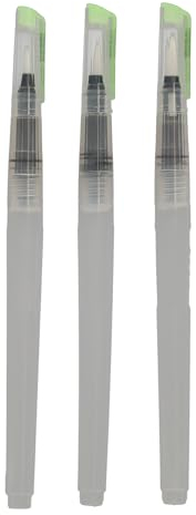Jaxon 60038 - Aquarell Wassertankpinsel Set, 3 Pinselstifte mit Synthetikfasern in verschiedenen Größen, Wassermalstifte mit auffüllbarem Tank