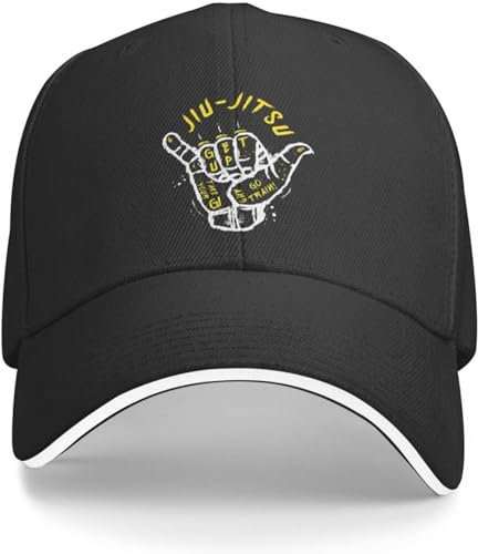 BDJYHACP Baseballkappe Snapback Sonnenhut Jiu Jitsu BJJ Judo Jujitsu Brasilien Baseballkappen modische Sandwich-Kappen verstellbare Hüte für Männer und Frauen Outdoor-Kappe Geburtstagsgeschenk