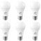 LOEODO E27 LED Screw Bulbs 100W Equivalent, 13W Light Bulb, 1200 Lumens, 6000K Cool White, Large Screw Bulb, Non-Dimmable, Pack of 6