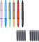 KOOFUR New Retractable Fountain Pen,Retractable Refillable Fountain Pen,Press Type Writing Pen,For Students Learning Calligraphy Practice