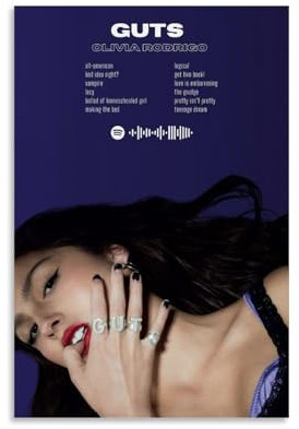 CHIMOSHEJI Poster mit Musikalbum, Olivia Rodrigo, Poster, Wandkunst, dekoratives Gemälde, Schlafzimmer, Malerei, Poster, 30 x 45 cm, ungerahmter Stil