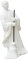 TOPBATHY 1Stk Ornamente Muse Meditation büro Dekoration küchendekoartikel handwerkskunst Buddha-Statue Desktop-Mönch-Schmuck Mandala lila Lehmhandwerk Mönch-Desktop-Dekor Zisha-Keramik Weiß