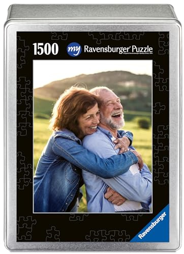 Ravensburger Fotopuzzle - 1500 Teile Puzzle zum Selbstgestalten - personalisierte Fotogeschenke für Kinder und Erwachsene (Schwarze Metallbox/Hochformat)