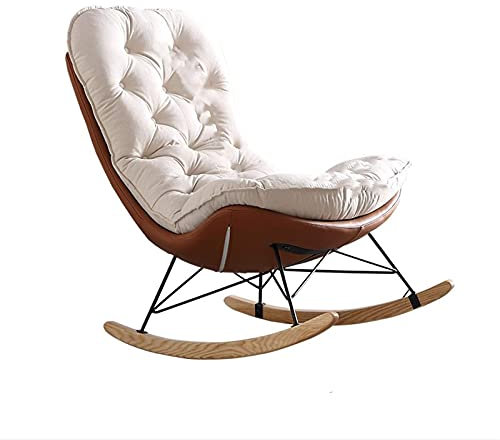 GAROEN Schaukelstühle Nordic Schaukelstuhl Haushaltsliege Schaukelstuhl Erwachsene Schlafzimmer Balkon Freizeit Lazy Wohnzimmer Sofa Stuhl