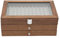 Hydrangeary 34 Slots Pen Holders Walnut Wood Fountain Pen Box 3 Tiers Retro Pen Storage Box for Storing Different Types of Pens, 31 * 20 * 12.5cm, Log Color
