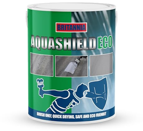 Britannia Paints Aquashield Eco - One Coat - Water Based Roof Coating (White, 1kg)