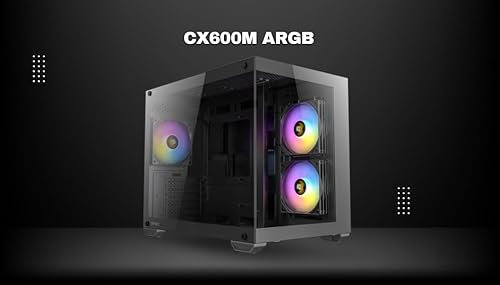 Antec CX600M ARGB Micro-ATX Mini-Tower PC Gaming Case - Black - 3 x ARGB Fans