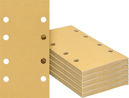 Bosch 50x EXPERT C470 Schleifpapier-Set mit 8 Löchern (für Farbe auf Holz, Ø 93x186 mm, Körnung 10 x 60, 10 x 80, 10 x 120, 10 x 180, 10 x 240, Professional Zubehör Schwingschleifer)