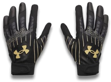 Under Armour Boys' Youth Clean Up Baseball Gloves Limited Edition, (002) Black / / Team Vegas Gold, Youth Large