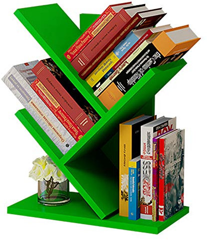 Schreibtisch-Bücherregal aus Holz zum Organisieren von CDs, Zeitschriften und Büchern – platzsparendes, freistehendes Regal für Zuhause, Büro oder Wohnzimmer