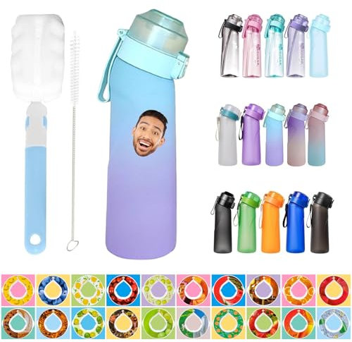 Personnalisé Air Gourde Up Bouteille, Personnalisée sul Saveur Gout Pods, Air Bouteille d'eau Parfumée Sans BPA Avec Paille 0 Sucres et Tasse d'eau