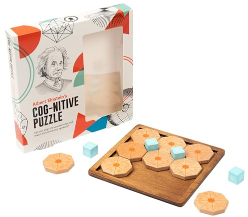Professor Puzzle Albert Einstein’s Cog-nitive Puzzle | Wooden Brain Teaser Logic Game for Adults & Teens | Symbol Matching Spatial Thinking Challenge | Cognitive STEM Mind Training Gift | Ages 13+