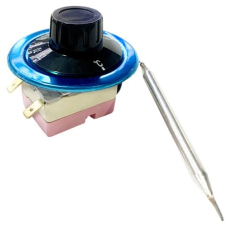 Gettimore Drehknopf Thermostat mit Kapillarrohr für Wasserkocher, Fritteusen und elektrische Grillplatten, einstellbare Temperaturregelung, 1 Packung