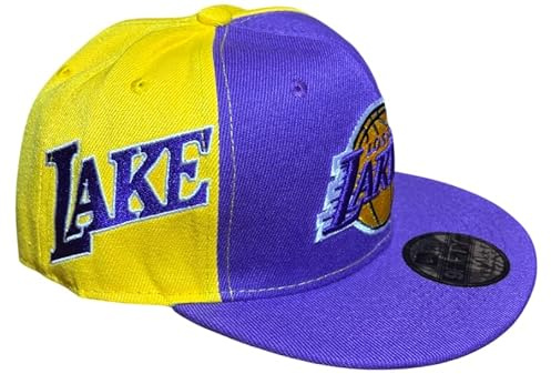 Generico Cappello Laker Basket frontino Viola Testa Gialla e Viola con Logo e Scritta Lake Pallacanestro Uomo Donna Bambino Accessorio Zaino Portachiavi Fan Idea Regalo