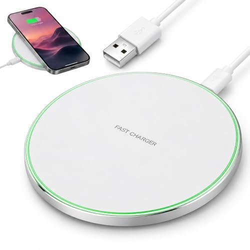 35W Fast Wireless Charger Qi Charging Pad Ultra-Slim for iPhone 17 16 15 14 | for Samsung Galaxy S25 S24 S23 S22 S2 Air Pods 4/3/Pro Wireless Charging Station with LED Indicator for all Qi Phones