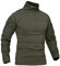 KEFITEVD Herren Tactical Shirt Combat Shirts Flecktarn Slim Fit Langarm Camouflage Shirt Paintball Airsoft Army Hemd Bundeswehr T-Shirt Militär Männer Armeegrün XL