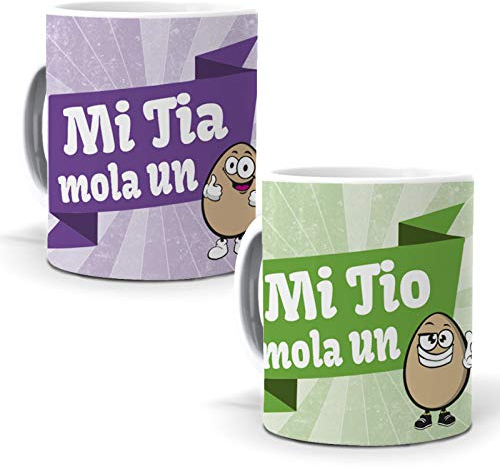 2 Tazas. Mi Tia Mola un Huevo y Mi tio Mola un Huevo