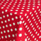 Wachstischdecke Wachstuch Tischdecke Gartentischdecke abwaschbar eckig 180x140 cm Punkte Rot Weiss