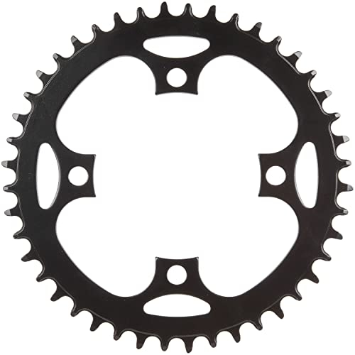 M-Wave Unisex-Adult PD-R4-S-NW E-Bike Kettenblatt, für 1/2 x 3/32 & 11/128 Ketten, für Brose, Bosch, Shimano…, Lochkreis 104 mm, Schwarz, Zähneanzahl: 46