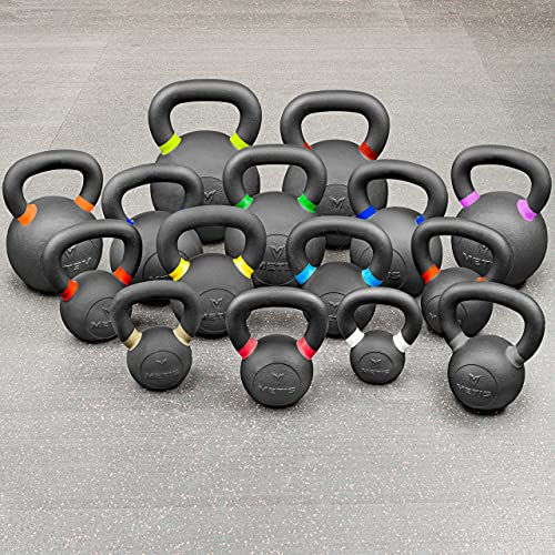 METIS Profi Gusseisen-Kettlebell [4 kg - 40 kg] | Professionelle Fitnessausrüstung - Strapazierfähige Hantel | Krafttraining/Funktionelles Training | Einzeln oder als gesamtes Set verkauft (40 kg)