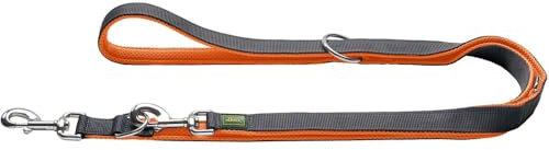 HUNTER Verstellbare Führleine Maldon Farbe orange/grau, Größe 15/200