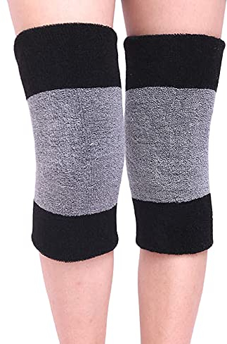 1 Paare Dicke Kniewärmer Winter Warme Knieschoner Arthritis Kaltes Knie Schmerzlinderung Kniebandage Thermische Kniekompression Ärmel Knieschützer Schoner Komfort Knieprotektor für Fahrrad Motorrad