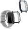 kwmobile 2X Schutzhülle kompatibel mit Huami Amazfit GTS 3 / GTS 2 / GTS 2e Hülle - Fullbody Cover Set aus Silikon - Schwarz Grau