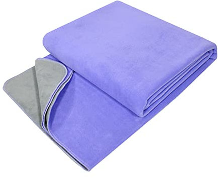 Strukturierte weiche Decke, warme und leichte Überwurfdecke, Yoga-Decke, fusselfrei, einfarbig, Yoga, Meditation, Pilates-Decke für Zuhause – lila