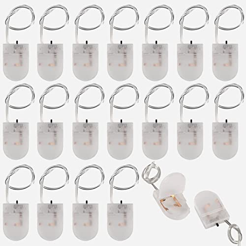 GTIWUNG 20PCS CR2032 Battery Holder Plastic 1 x 3V Button Coin Cell Battery Socket Holder Case Box with Wire Lead ON-OFF Switch (Transparent)