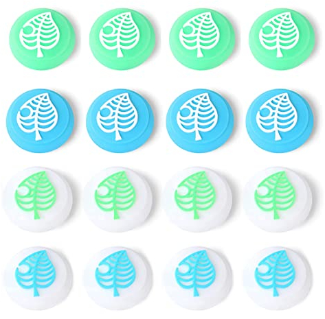 Clyhon 16 piezas Joystick Thumb Sticks Grip Cover Case Tapas analógicas Reemplazo para Animal Crossing Switch Lite Controller Piezas modificadas Hojas Joystick Caps para Nintendo Switch Lite