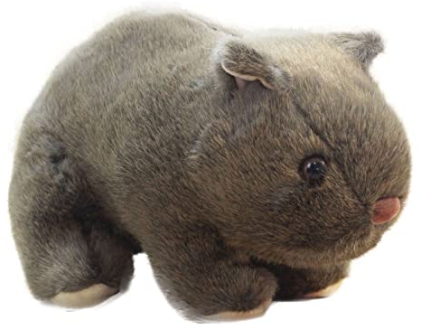 Bodhi2000 Plush Toys Soft Simulation Wombat Toy Lovely Vivid Expression Birthday Gift Stuffed Guinea Pig Animal Toy Girl Plushie Gifts for Boys Girls Children - Grey 18cm
