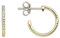 Xenox Damen 925 Sterling Silber Creolen 15 mm mit Zirkonia in goldfarben - MODERN CLASSIC - XS3523G