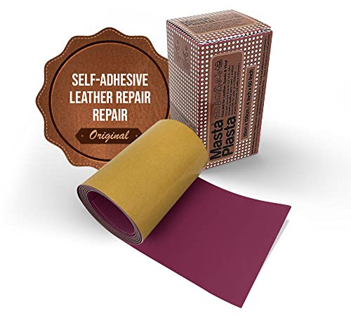 MastaPlasta Selbstklebende Leder Reparatur Patch - Rosa 150cm x 10cm. Ihr schnelles und einfaches All-in-One-Reparaturset in Polsterqualität für Sofas, Autositze, DIY